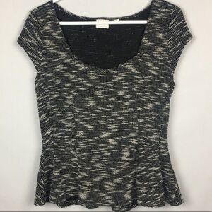 Anthropology Postage Stamp Peplum Top SZ S
